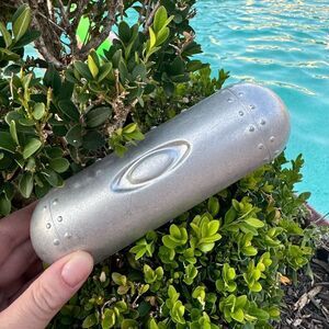 Vintage Oakley Metal Industrial Sunglasses Eyeglasses Case Holder Motorcycle